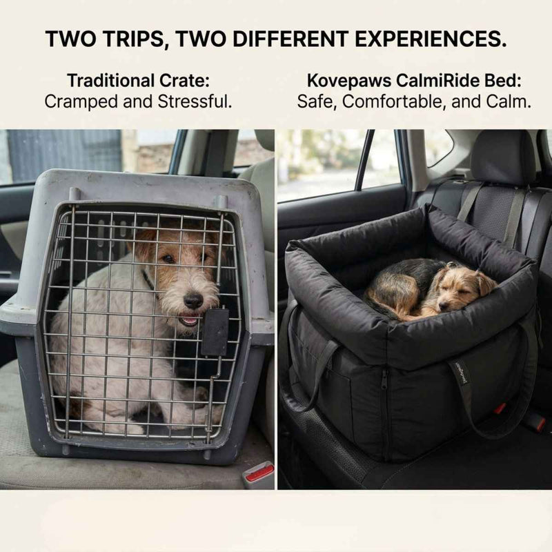 Best dog car seat UK 2026 KovePaws CalmiRide bed review - KovePaws