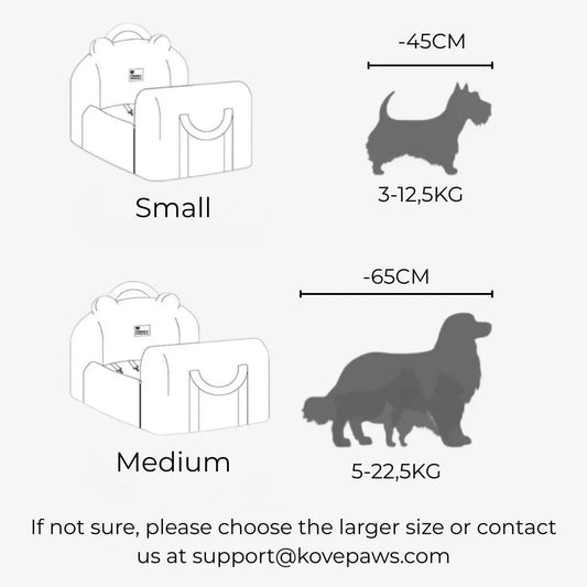 Small Dog Car Bed with Safety Leash — Up to 22.5kg