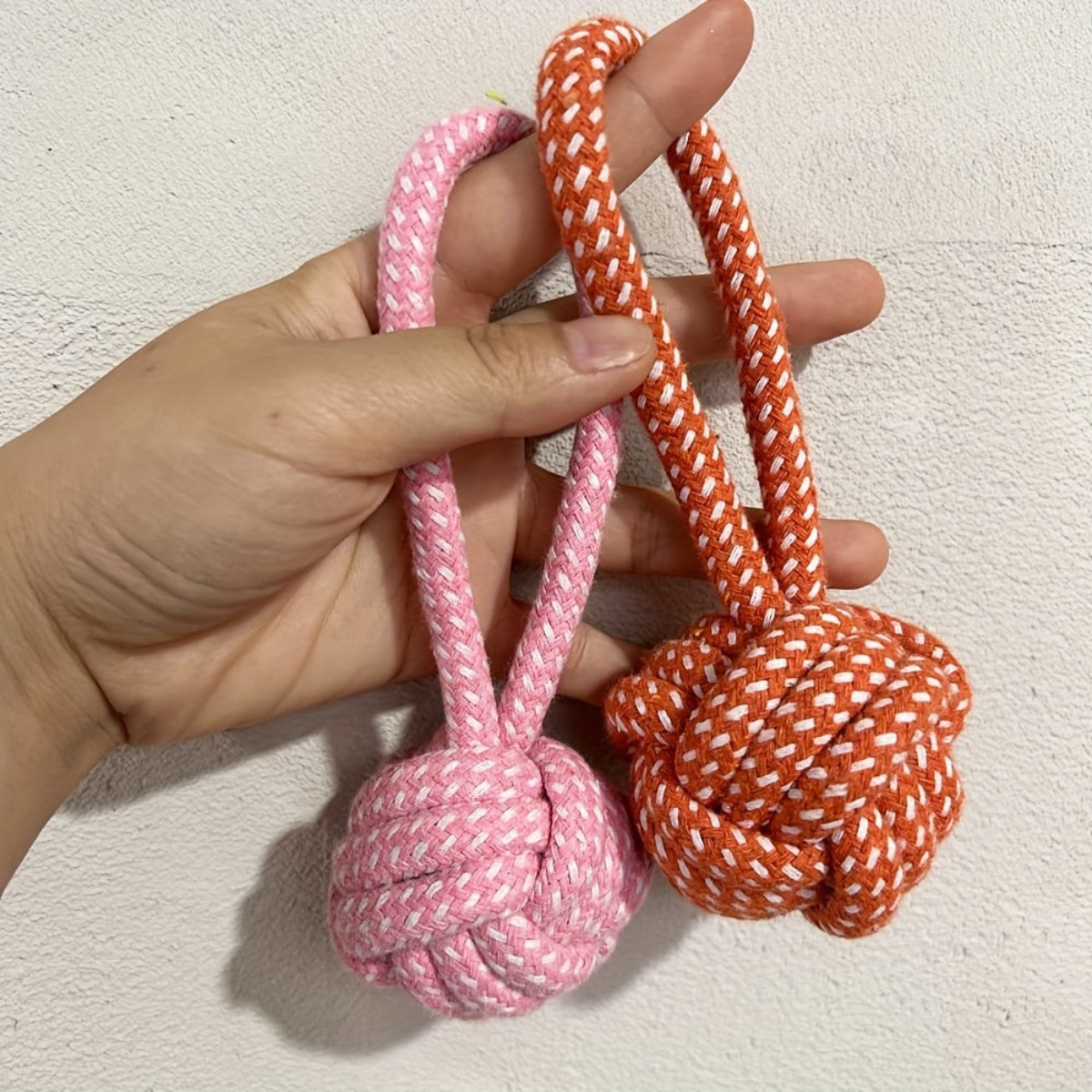 KovePaws portable cotton knot dog rope chew toy with ball - KovePaws