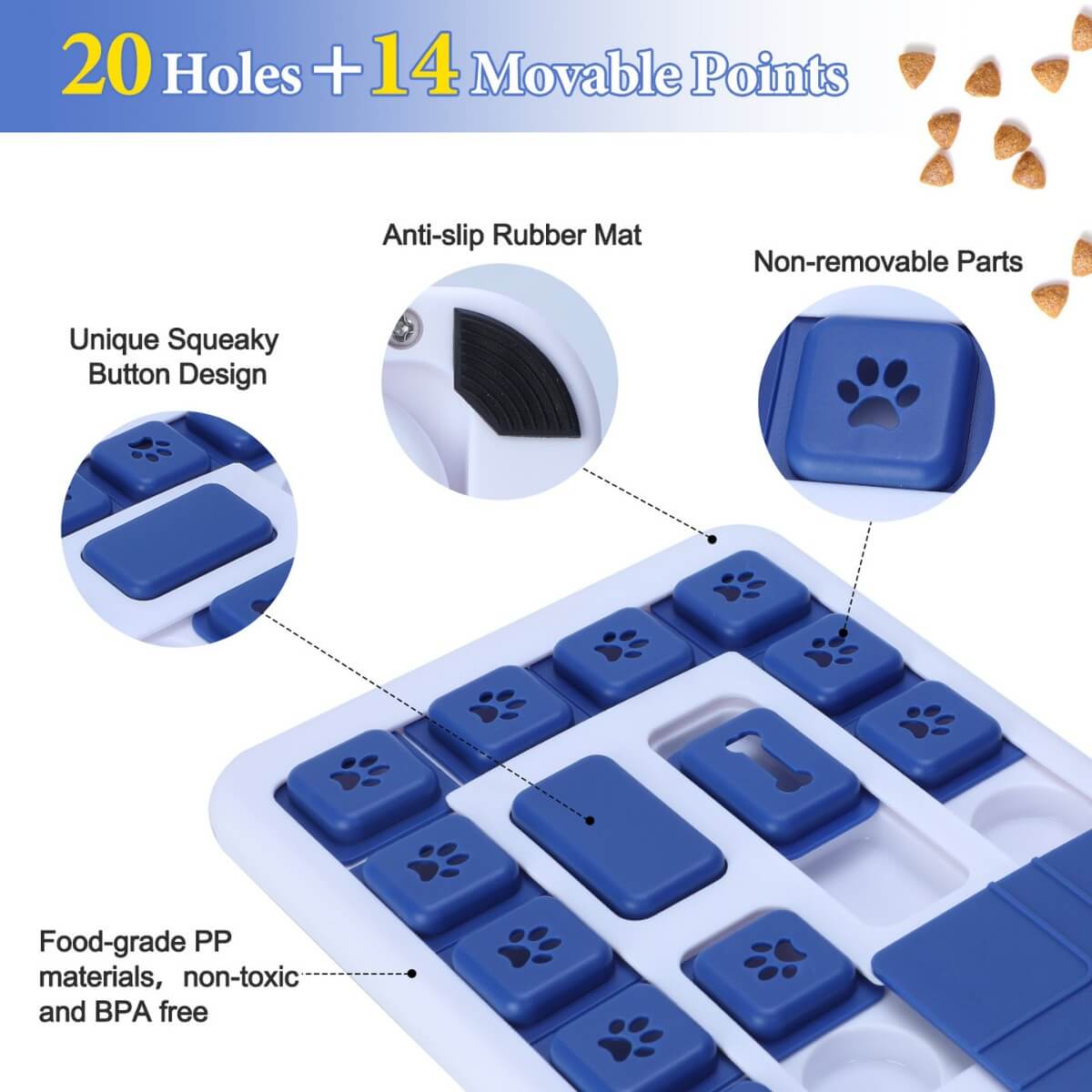 KovePaws dog slow feeder puzzle bowl anti-bloat design - KovePaws