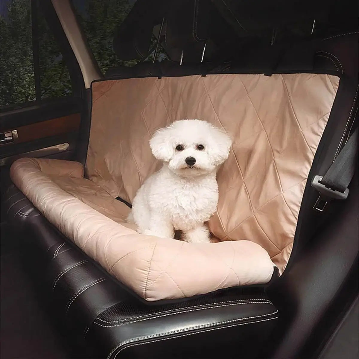 Dog car booster seat bed with anti-slip waterproof cover - KovePaws