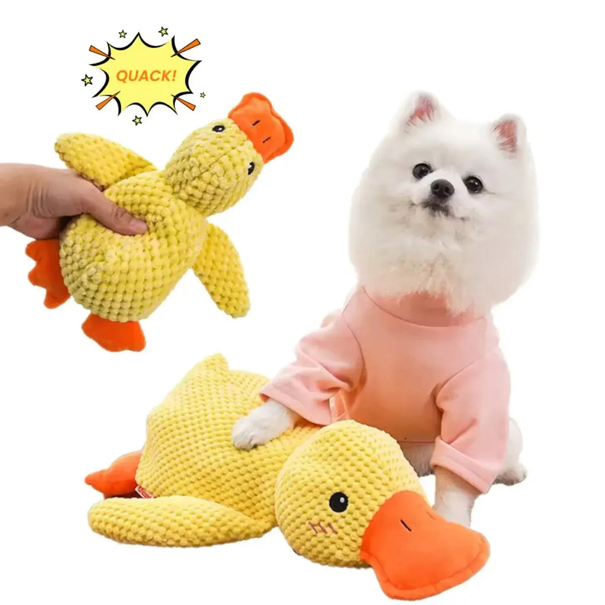 Plush_Squeaky_Duck_Toy | KovePaws