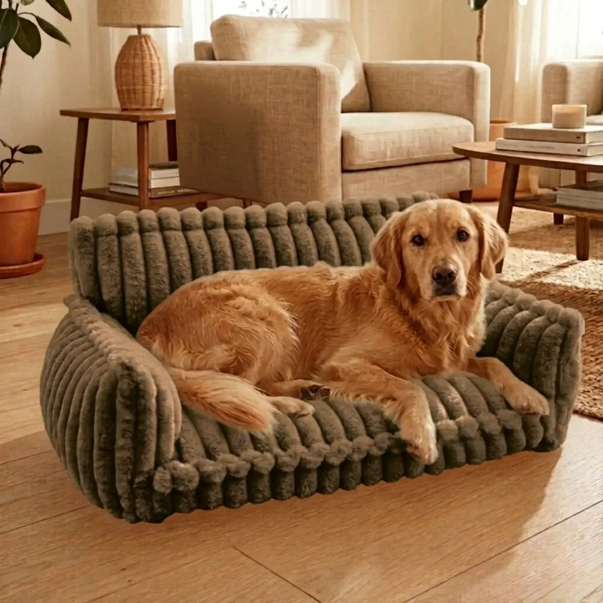 KovePaws Royal orthopedic dog sofa bed with pillow for joint support - KovePaws