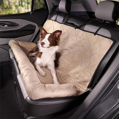Dog car booster seat bed with anti-slip waterproof cover - KovePaws
