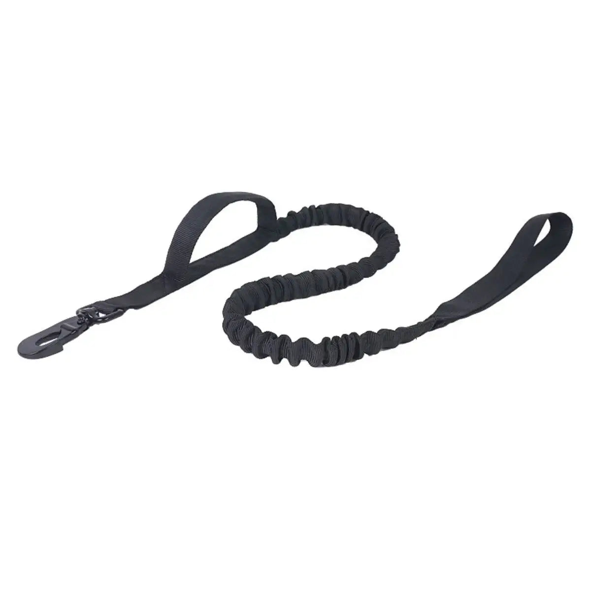 Black dog leash on a white background