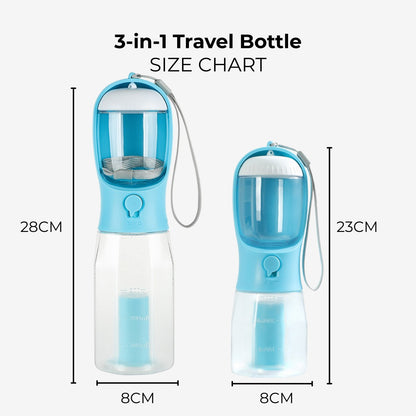 KovePaws HydroTrail 3-in-1 dog travel water bottle 600ml - KovePaws