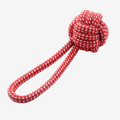 KovePaws portable cotton knot dog rope chew toy with ball - KovePaws