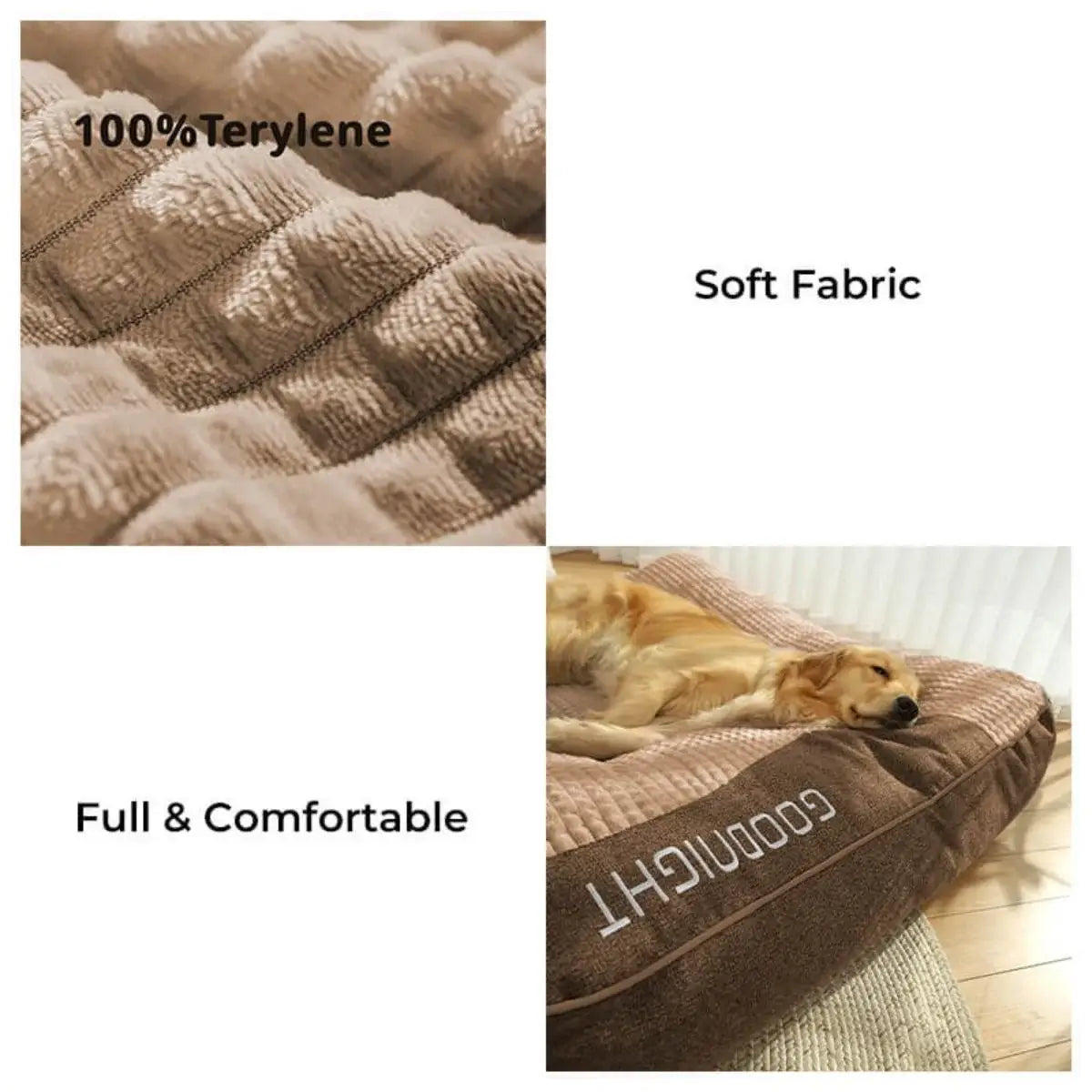 KovePaws large thick orthopedic dog cushion bed for big breeds - KovePaws