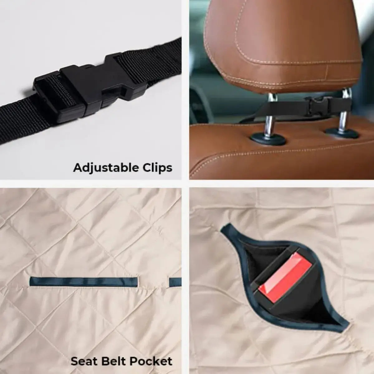 Dog car booster seat bed with anti-slip waterproof cover - KovePaws