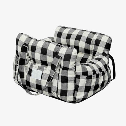 KovePaws Cozy Car Bed secure dog travel bed with safety leash - KovePaws