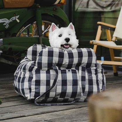 KovePaws Cozy Car Bed secure dog travel bed with safety leash - KovePaws