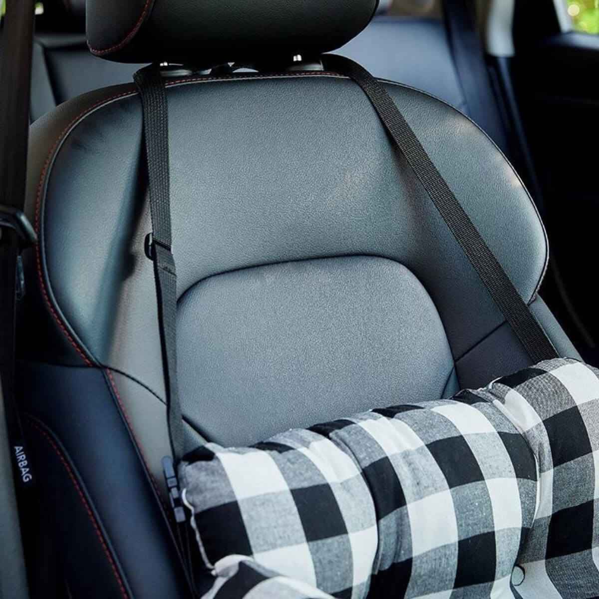 KovePaws Cozy Car Bed secure dog travel bed with safety leash - KovePaws