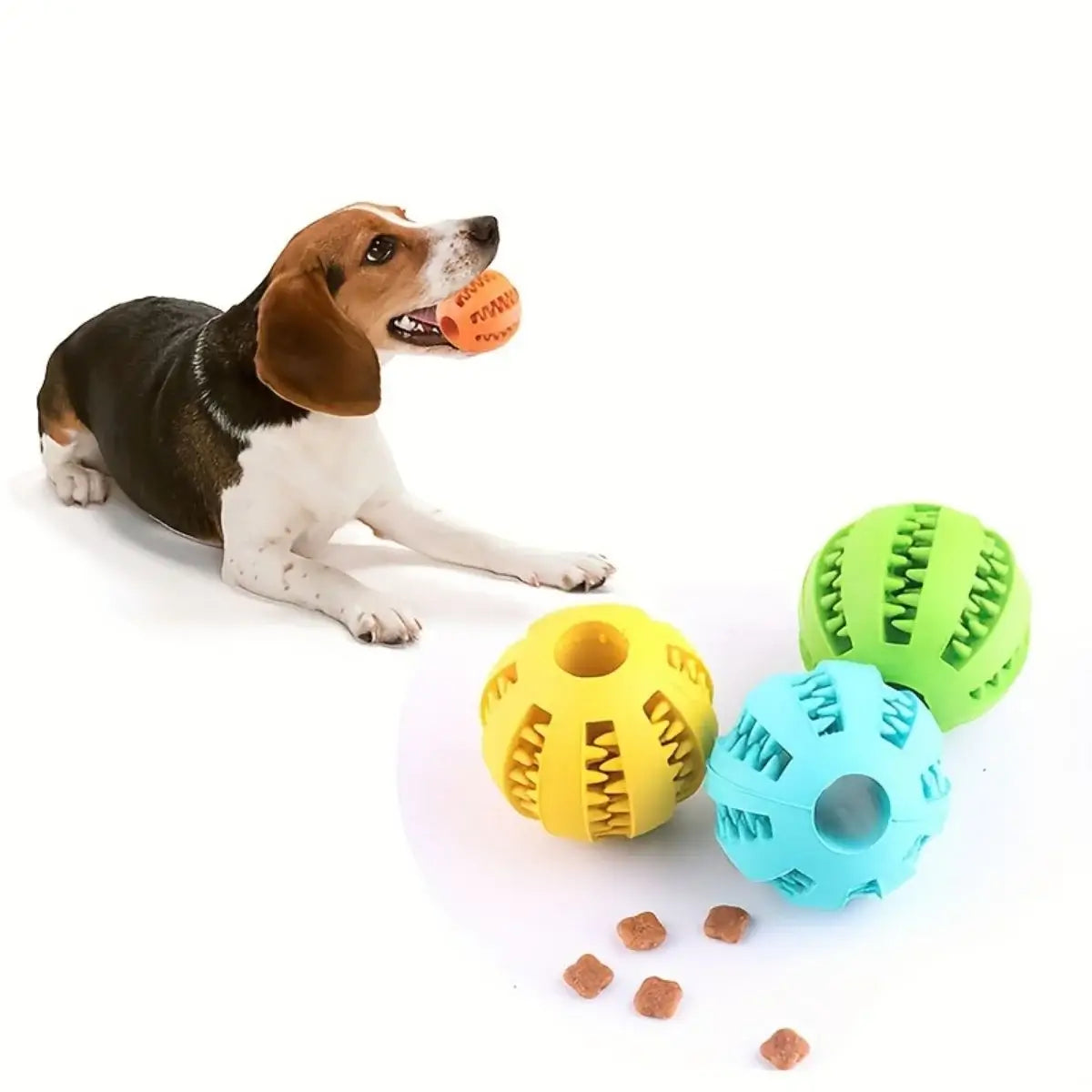 1pc Hondenbal Speelgoed voor Kleine Honden Interactieve Elastische Puppy Bijtspeeltje Tandenreiniging Voerbal Speeltje Huisdierbenodigdheden
