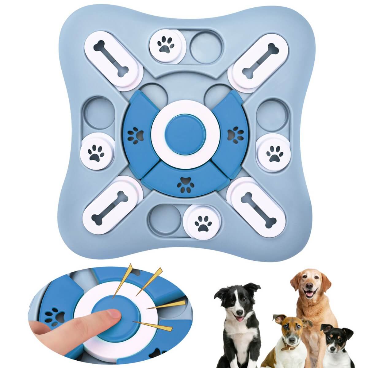 KovePaws dog slow feeder puzzle bowl anti-bloat design - KovePaws