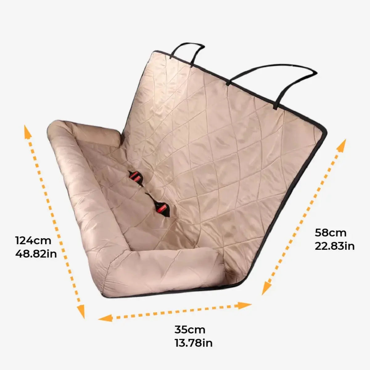 Dog car booster seat bed with anti-slip waterproof cover - KovePaws