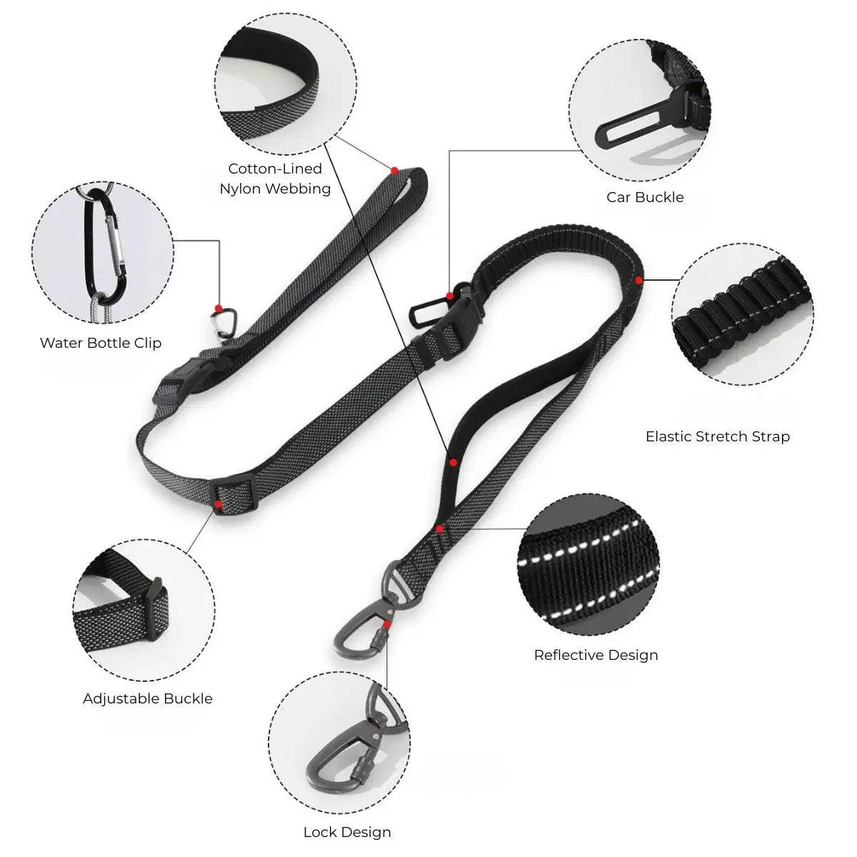 Multifunctional 7-in-1 adjustable dog safety leash - KovePaws