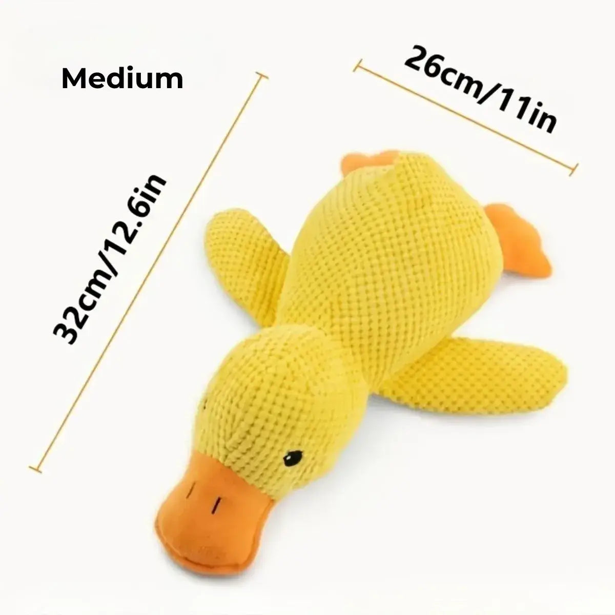 Plush Squeaky Duck Toy - Squeak Feature Medium | KovePaws