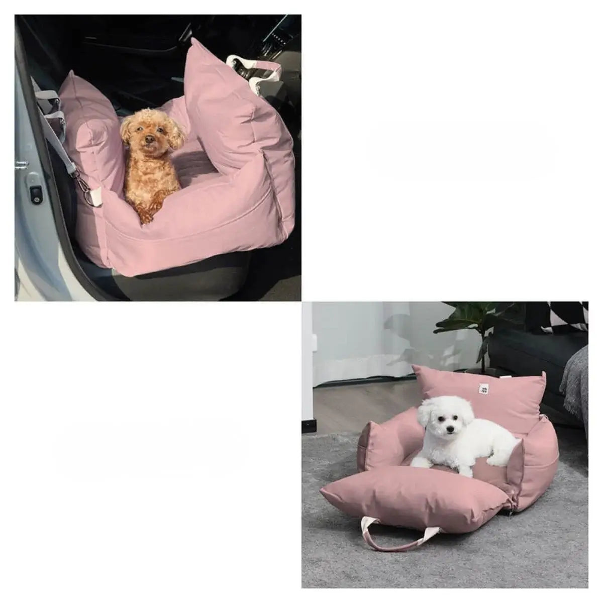 Waterproof travel dog car seat bed with braking protection - KovePaws