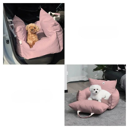 Waterproof travel dog car seat bed with braking protection - KovePaws