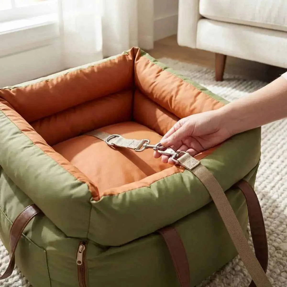KovePaws CalmRide calming dog car bed for anxious dogs - KovePaws