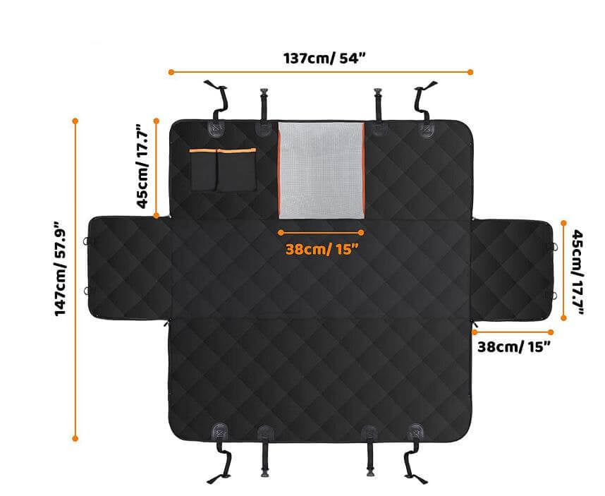 Waterproof dog car seat protector against pet hair and mud - KovePaws
