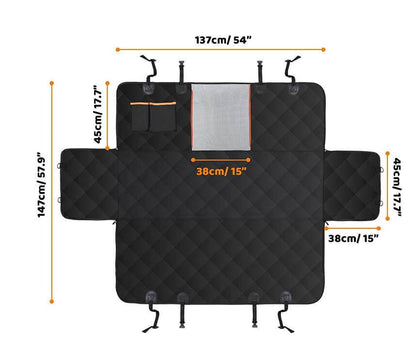 Waterproof dog car seat protector against pet hair and mud - KovePaws